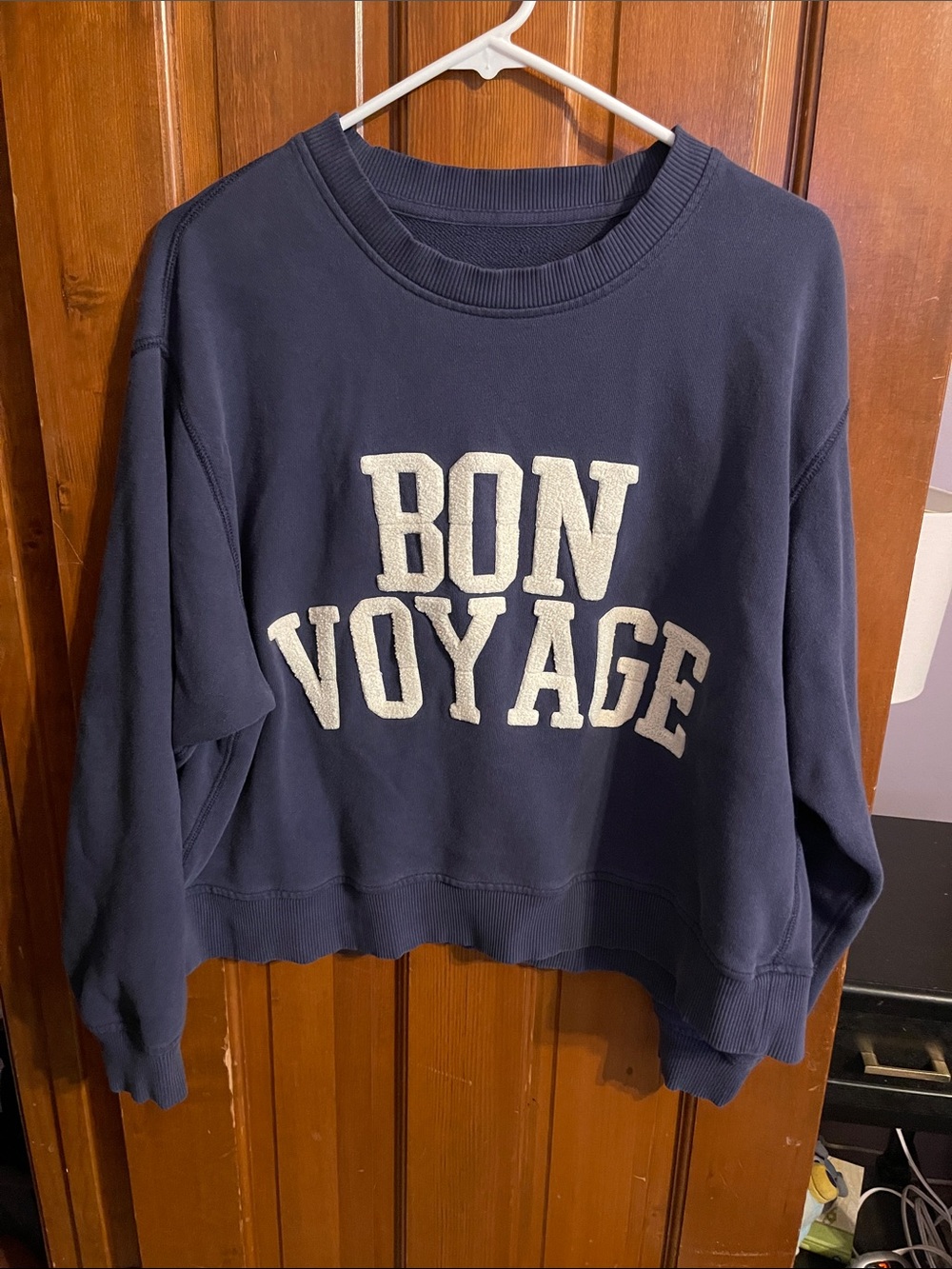 aerie ‘BON VOYAGE' crop sweatshirt
